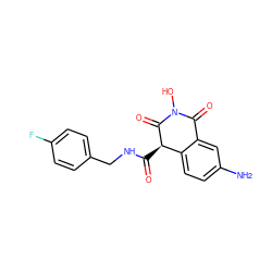 Nc1ccc2c(c1)C(=O)N(O)C(=O)[C@@H]2C(=O)NCc1ccc(F)cc1 ZINC000169349220