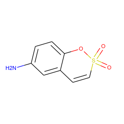 Nc1ccc2c(c1)C=CS(=O)(=O)O2 ZINC000095582961