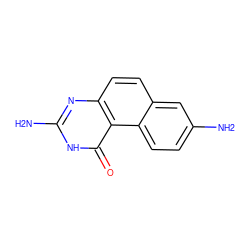 Nc1ccc2c(ccc3nc(N)[nH]c(=O)c32)c1 ZINC000013832419