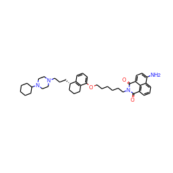 Nc1ccc2c3c(cccc13)C(=O)N(CCCCCCOc1cccc3c1CCC[C@@H]3CCCN1CCN(C3CCCCC3)CC1)C2=O ZINC000169336997