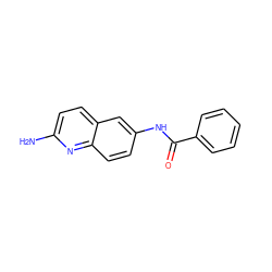 Nc1ccc2cc(NC(=O)c3ccccc3)ccc2n1 ZINC000043060370