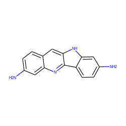 Nc1ccc2cc3[nH]c4cc(N)ccc4c3nc2c1 ZINC000102890860