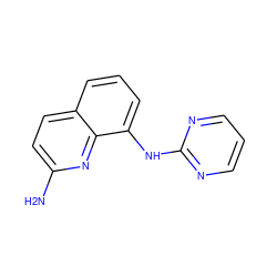 Nc1ccc2cccc(Nc3ncccn3)c2n1 ZINC000027095026