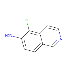 Nc1ccc2cnccc2c1Cl ZINC000013488995