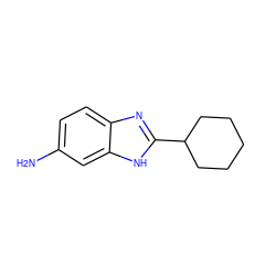 Nc1ccc2nc(C3CCCCC3)[nH]c2c1 ZINC000015961550