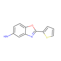 Nc1ccc2oc(-c3cccs3)nc2c1 ZINC000000236899