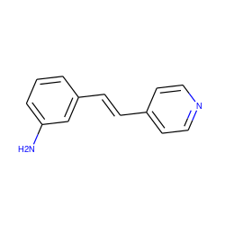 Nc1cccc(/C=C/c2ccncc2)c1 ZINC000000381985