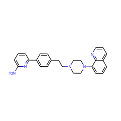 Nc1cccc(-c2ccc(CCN3CCN(c4cccc5cccnc45)CC3)cc2)n1 ZINC000026575573