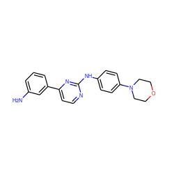 Nc1cccc(-c2ccnc(Nc3ccc(N4CCOCC4)cc3)n2)c1 ZINC000049020971