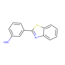 Nc1cccc(-c2nc3ccccc3s2)c1 ZINC000000122909