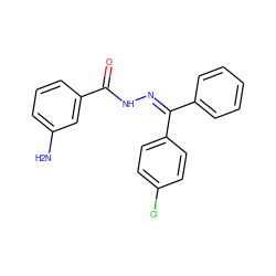 Nc1cccc(C(=O)N/N=C(/c2ccccc2)c2ccc(Cl)cc2)c1 ZINC000103194031