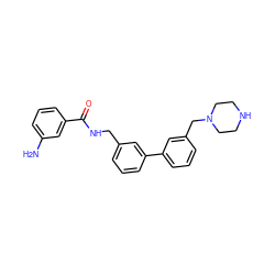 Nc1cccc(C(=O)NCc2cccc(-c3cccc(CN4CCNCC4)c3)c2)c1 ZINC000035851462