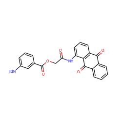 Nc1cccc(C(=O)OCC(=O)Nc2cccc3c2C(=O)c2ccccc2C3=O)c1 ZINC000006045716