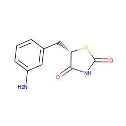 Nc1cccc(C[C@@H]2SC(=O)NC2=O)c1 ZINC000001396290