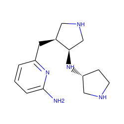 Nc1cccc(C[C@H]2CNC[C@H]2N[C@@H]2CCNC2)n1 ZINC000040935928