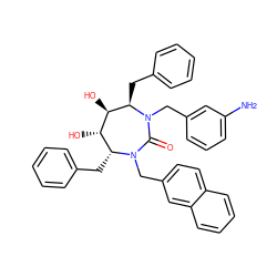 Nc1cccc(CN2C(=O)N(Cc3ccc4ccccc4c3)[C@H](Cc3ccccc3)[C@H](O)[C@@H](O)[C@H]2Cc2ccccc2)c1 ZINC000014946437