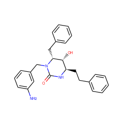 Nc1cccc(CN2C(=O)N[C@H](CCc3ccccc3)[C@@H](O)[C@H]2Cc2ccccc2)c1 ZINC000005934166