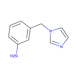 Nc1cccc(Cn2ccnc2)c1 ZINC000006677784