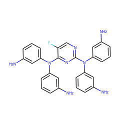 Nc1cccc(N(c2cccc(N)c2)c2ncc(F)c(N(c3cccc(N)c3)c3cccc(N)c3)n2)c1 ZINC001772620486