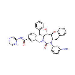 Nc1cccc(N2C(=O)N(Cc3cccc(C(=O)Nc4cnccn4)c3)[C@H](Cc3ccccc3)[C@H](O)[C@@H](O)[C@H]2Cc2ccccc2)c1 ZINC000026574908