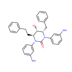 Nc1cccc(N2C(=O)N(c3cccc(N)c3)[C@@H](Cc3ccccc3)[C@@H](O)[C@@H]2CCc2ccccc2)c1 ZINC000028134154