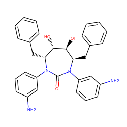 Nc1cccc(N2C(=O)N(c3cccc(N)c3)[C@H](Cc3ccccc3)[C@H](O)[C@@H](O)[C@H]2Cc2ccccc2)c1 ZINC000027104929