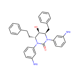 Nc1cccc(N2C(=O)N(c3cccc(N)c3)[C@H](Cc3ccccc3)[C@H](O)[C@H]2CCc2ccccc2)c1 ZINC000028118819