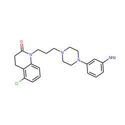 Nc1cccc(N2CCN(CCCN3C(=O)CCc4c(Cl)cccc43)CC2)c1 ZINC000013803891