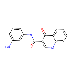 Nc1cccc(NC(=O)c2c[nH]c3ccccc3c2=O)c1 ZINC000113732040