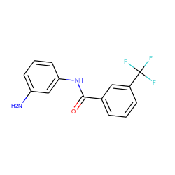 Nc1cccc(NC(=O)c2cccc(C(F)(F)F)c2)c1 ZINC000019281179