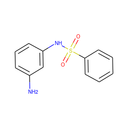 Nc1cccc(NS(=O)(=O)c2ccccc2)c1 ZINC000022145186