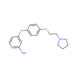 Nc1cccc(Oc2ccc(OCCN3CCCC3)cc2)c1 ZINC000071317980