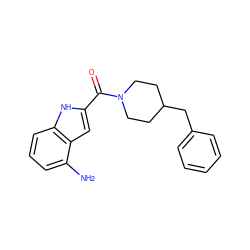 Nc1cccc2[nH]c(C(=O)N3CCC(Cc4ccccc4)CC3)cc12 ZINC000035259617