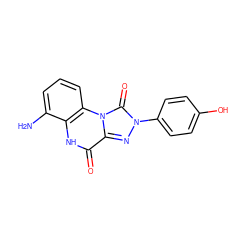 Nc1cccc2c1[nH]c(=O)c1nn(-c3ccc(O)cc3)c(=O)n12 ZINC000013580755