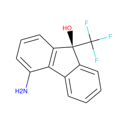 Nc1cccc2c1-c1ccccc1[C@@]2(O)C(F)(F)F ZINC000144685486