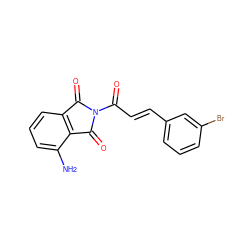 Nc1cccc2c1C(=O)N(C(=O)/C=C/c1cccc(Br)c1)C2=O ZINC000005691266