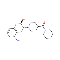 Nc1cccc2c1C[C@@H](N1CCC(C(=O)N3CCCCC3)CC1)[C@H](O)C2 ZINC000049087618