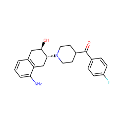 Nc1cccc2c1C[C@@H](N1CCC(C(=O)c3ccc(F)cc3)CC1)[C@H](O)C2 ZINC000049072092