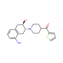 Nc1cccc2c1C[C@@H](N1CCC(C(=O)c3cccs3)CC1)[C@H](O)C2 ZINC000049066490