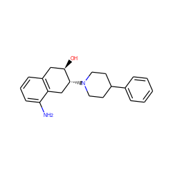 Nc1cccc2c1C[C@@H](N1CCC(c3ccccc3)CC1)[C@H](O)C2 ZINC000013738142