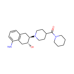 Nc1cccc2c1C[C@@H](O)[C@H](N1CCC(C(=O)N3CCCCC3)CC1)C2 ZINC000049126032