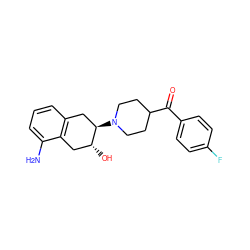 Nc1cccc2c1C[C@@H](O)[C@H](N1CCC(C(=O)c3ccc(F)cc3)CC1)C2 ZINC000049073112