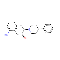 Nc1cccc2c1C[C@H](O)[C@H](N1CCC(c3ccccc3)CC1)C2 ZINC000028236664