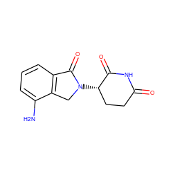 Nc1cccc2c1CN([C@H]1CCC(=O)NC1=O)C2=O ZINC000001997127