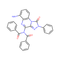 Nc1cccc2c1nc(N(C(=O)c1ccccc1)C(=O)c1ccccc1)c1nn(-c3ccccc3)c(=O)n12 ZINC000034800804