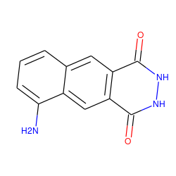 Nc1cccc2cc3c(=O)[nH][nH]c(=O)c3cc12 ZINC000013493862