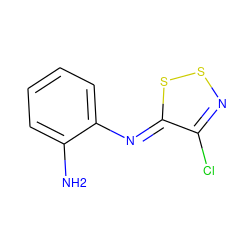 Nc1ccccc1/N=c1\ssnc1Cl ZINC000012375622