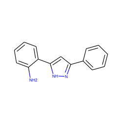 Nc1ccccc1-c1cc(-c2ccccc2)n[nH]1 ZINC000066139582