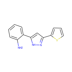 Nc1ccccc1-c1cc(-c2cccs2)n[nH]1 ZINC000038978150