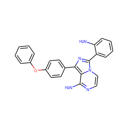 Nc1ccccc1-c1nc(-c2ccc(Oc3ccccc3)cc2)c2c(N)nccn12 ZINC000096168208